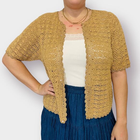 Y2K‎ R&K Gold Crochet Overlay - Picture 3 of 7